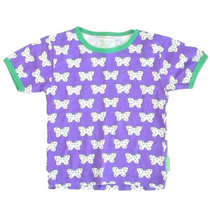 Toby Tiger Girls Purple Butterflies T-Shirt size: 3-4T